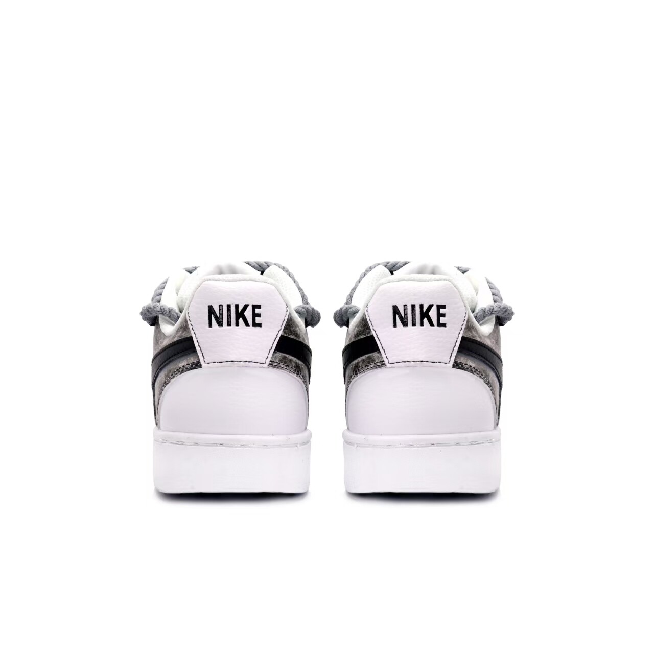 Кроссовки Nike Court Vision 1 Skateboard Shoes Men Low-Top Black White Gray — фото 4