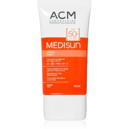 

ACM Medisun Солнцезащитный крем для лица SPF 50+ 40 мл - водостойкий