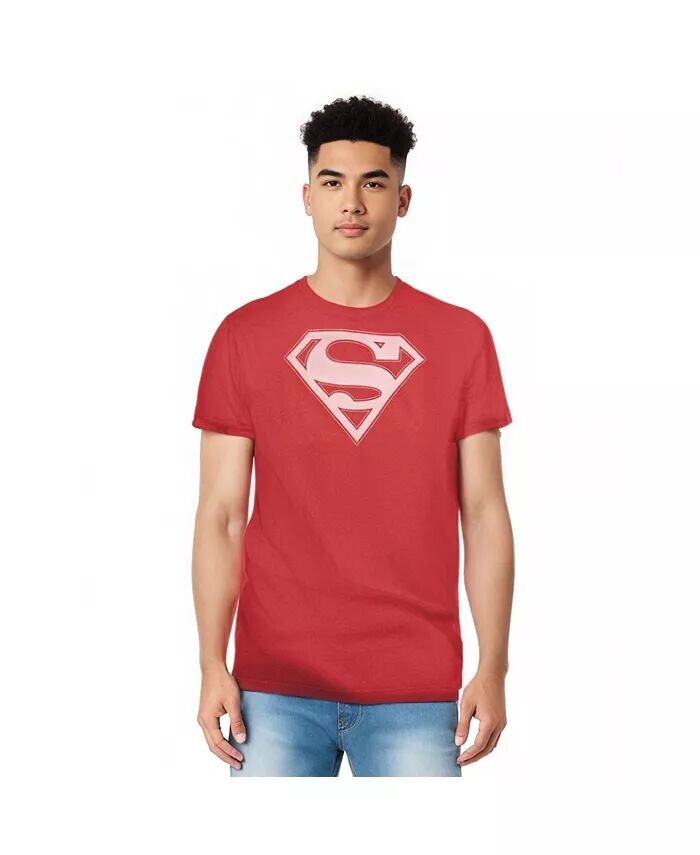 

Мужская футболка/футболка Red & White Shield Adult Heather Superman, красный