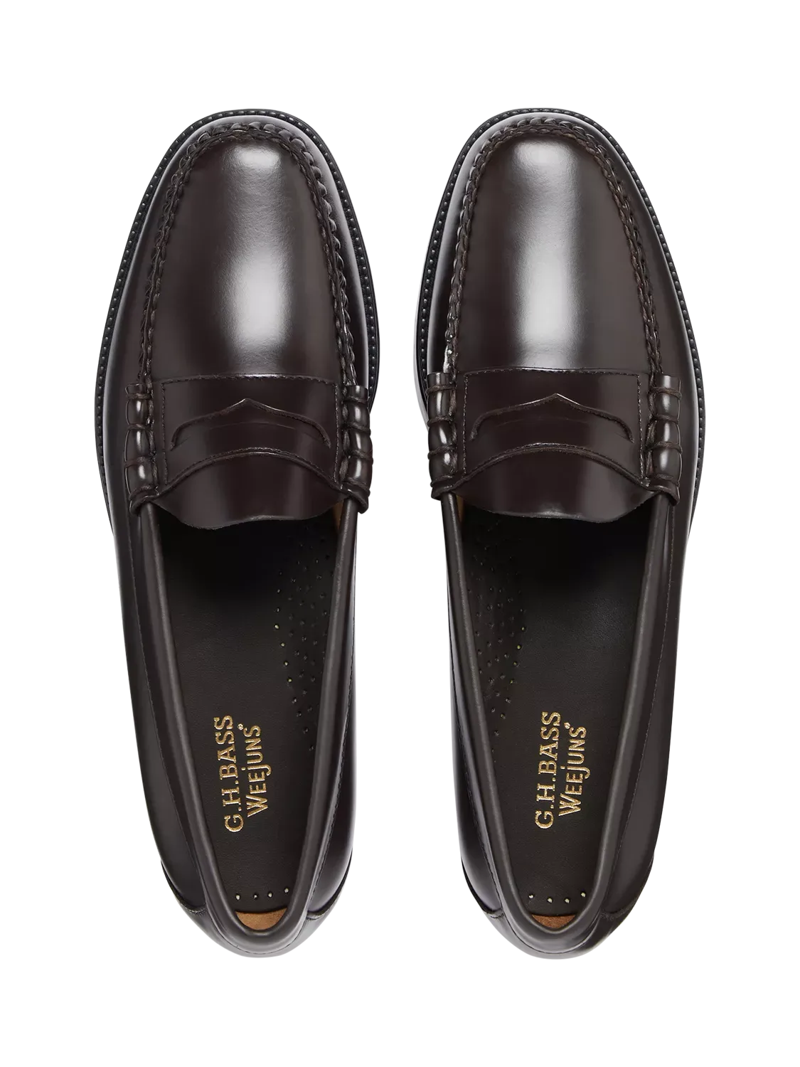Простые лоферы Weejuns Larson Penny Loafers, цвет темный шоколад G.H.BASS — фото 3