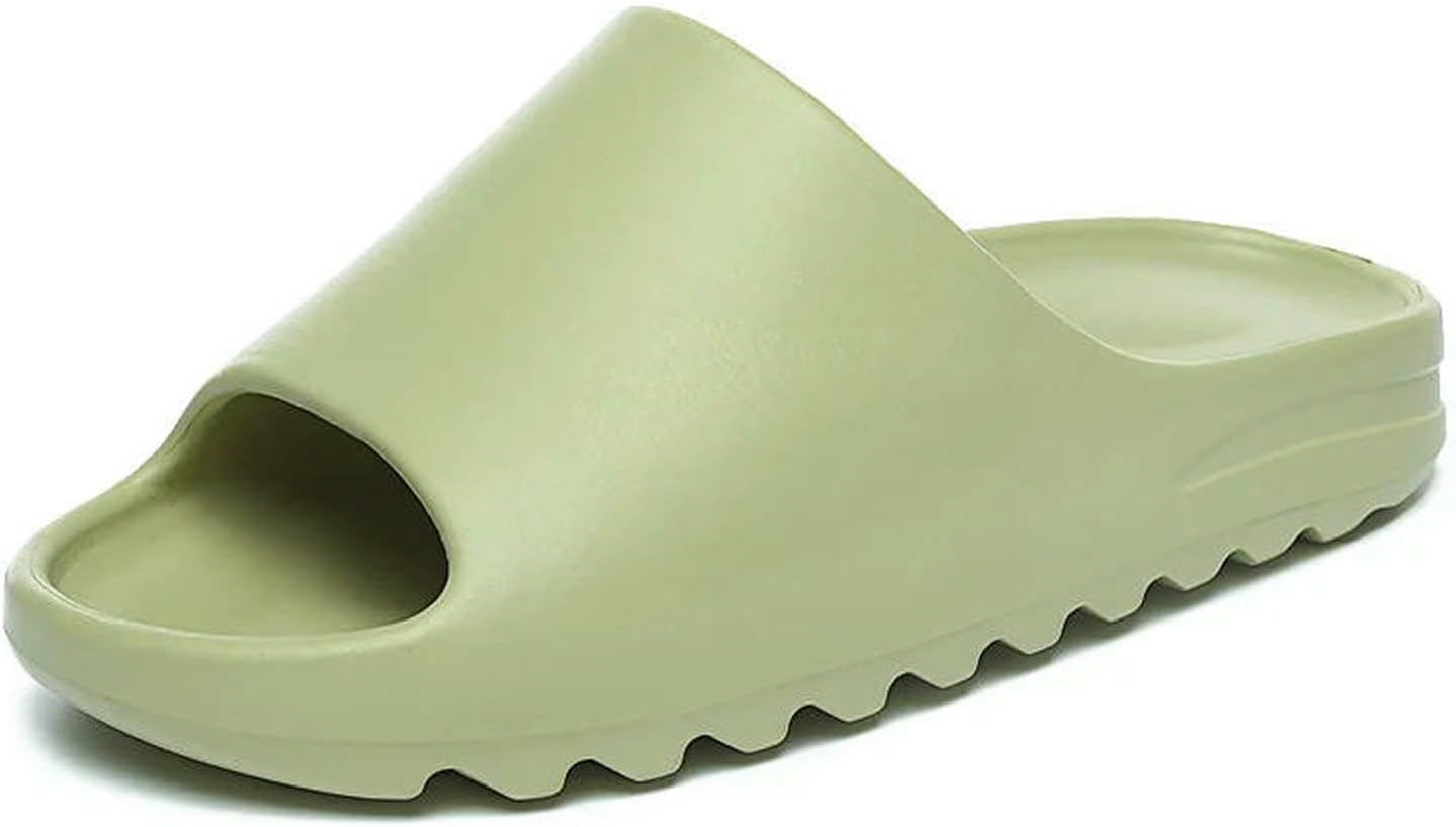 

Унисекс большие размеры повседневные мягкие домашние тапочки для бассейна с антискользящей подошвой, модные летние сандалии на открытом воздухе для пар с открытым носком Zeraoke, зеленый