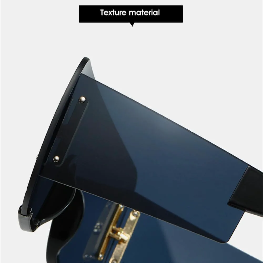 

Крупные цельные солнцезащитные очки для женщин в стиле стимпанк, солнцезащитные очки для мужчин класса люкс с защитой от УФ-излучения UV400 LVTFCO, White-gray