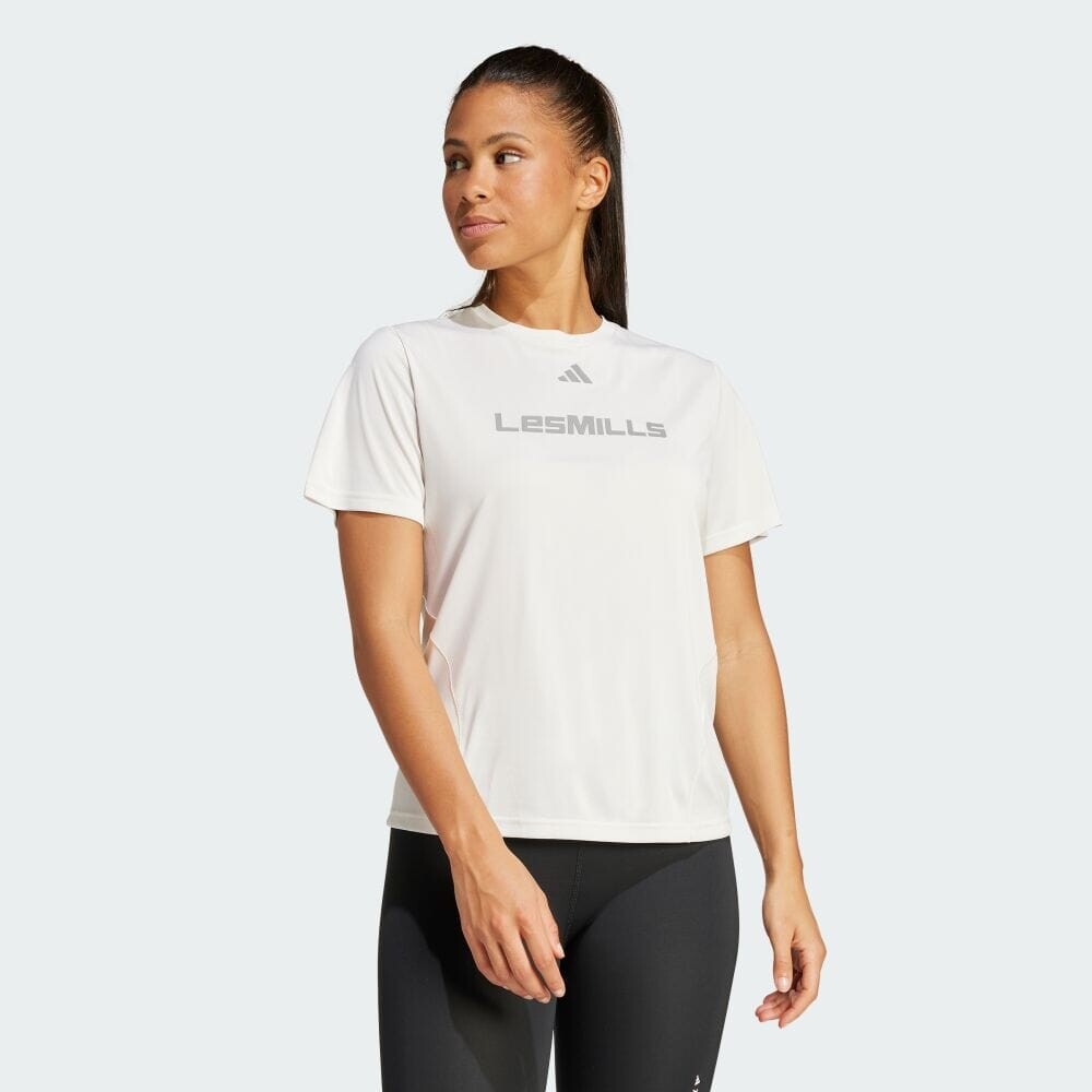 

Футболка Adidas LES MILLS Graphic Short Sleeve T-Shirt, цвет Chalk White
