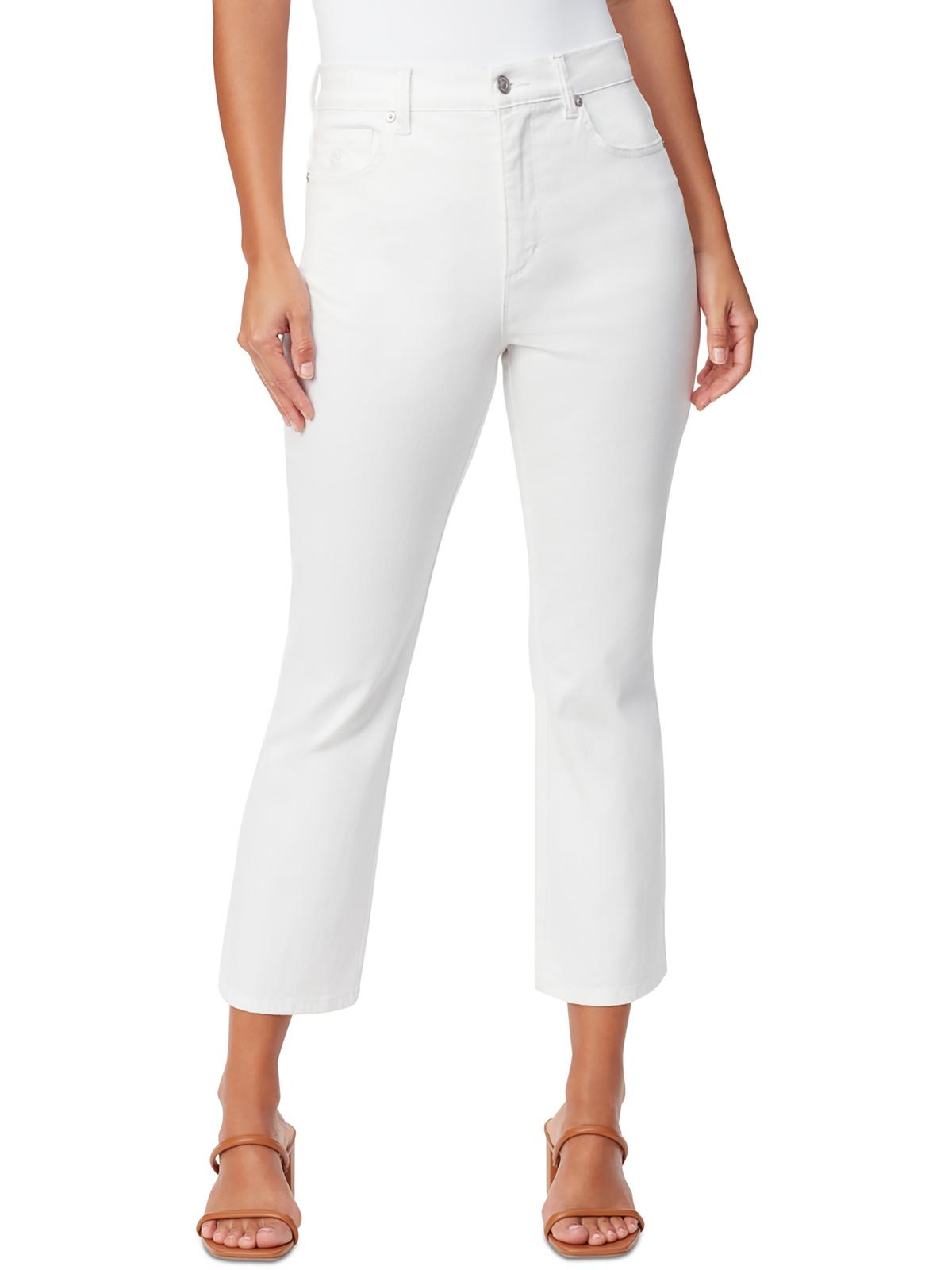 

Укороченные расклешенные джинсы Chrissie Womens с высокой посадкой Gloria Vanderbilt, белый