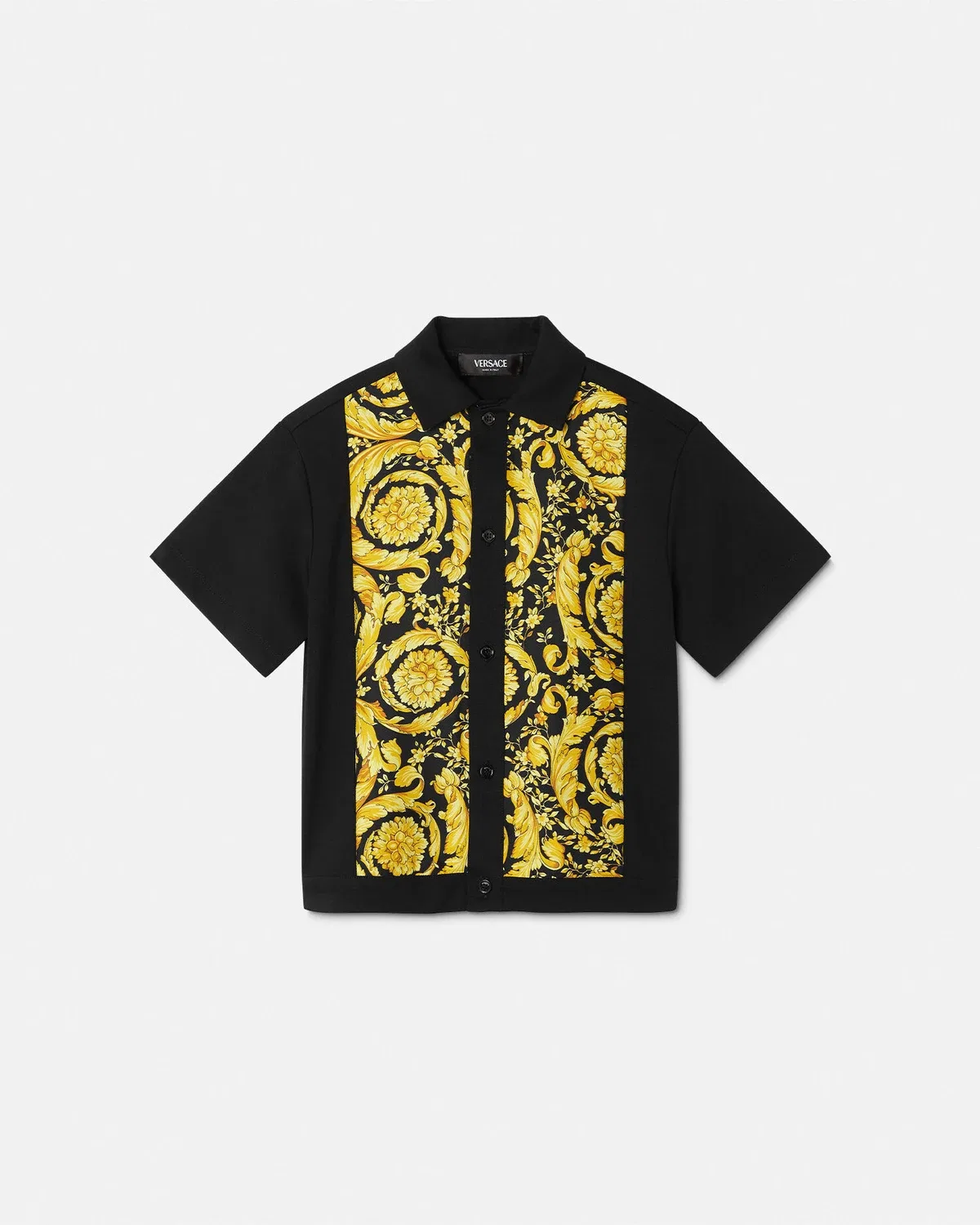 Детская рубашка оверсайз Barocco VERSACE, черный