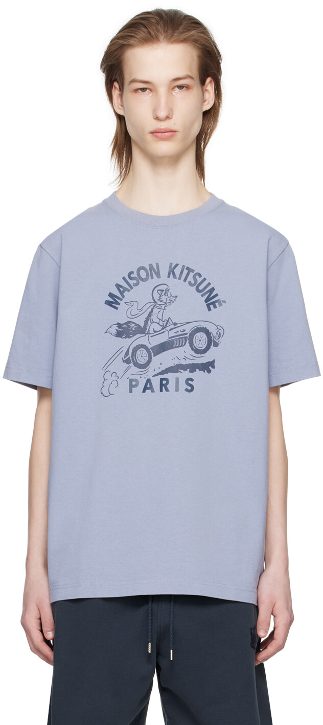 

Синяя футболка Racing Fox Maison Kitsune