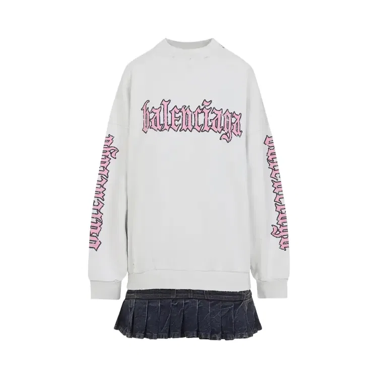 Гибридное платье Balenciaga, белый