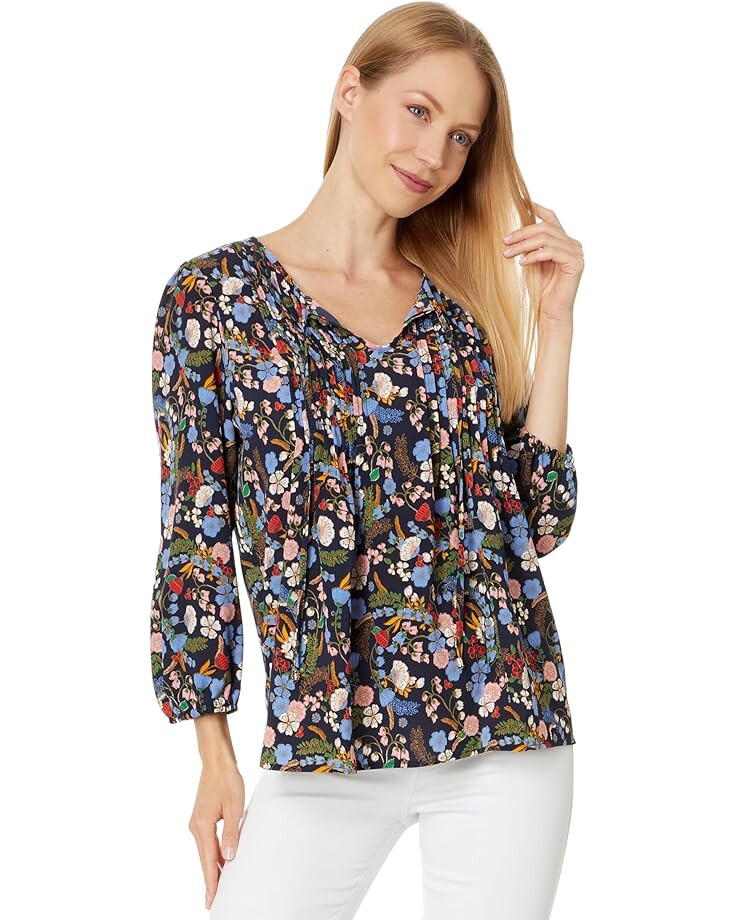

Блузка Tommy Hilfiger Floral Pintuck Blouse, цвет Sky Captain Multi