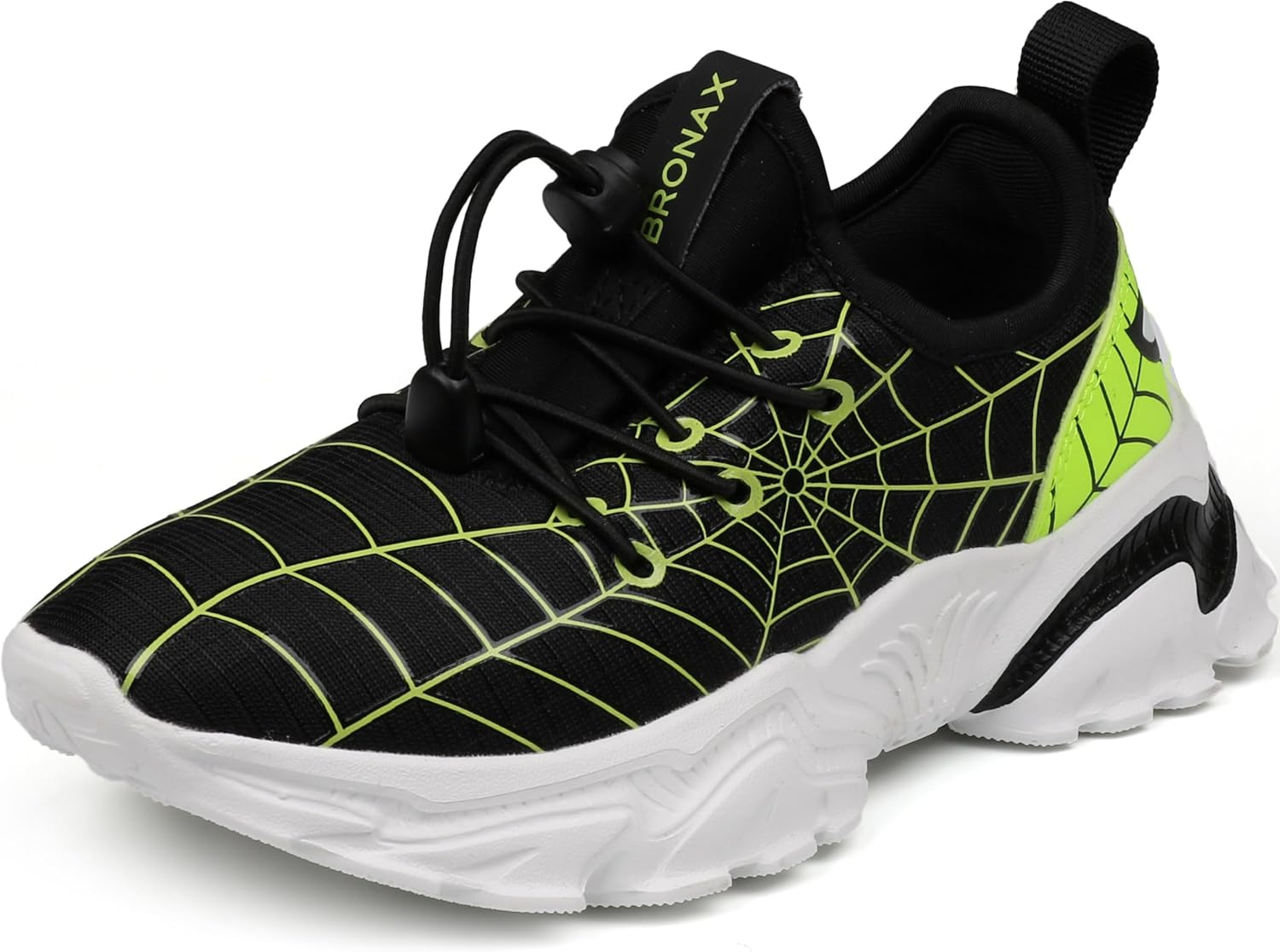 

Теннисные кроссовки BRONAX для маленьких/больших мальчиков, Удобные и легкие кроссовки для детей, черный/зеленый