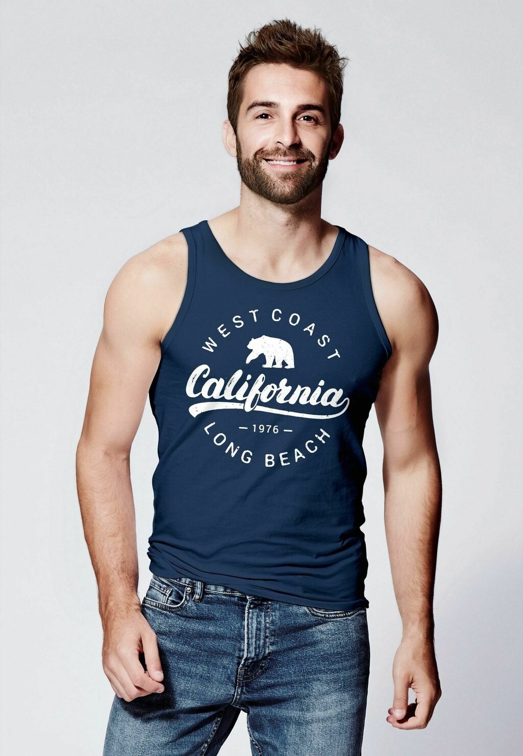 

Топ TANK CALIFORNIA REPUBLIC MUSKELSHIRT MUSCLE Neverless, темно-синий