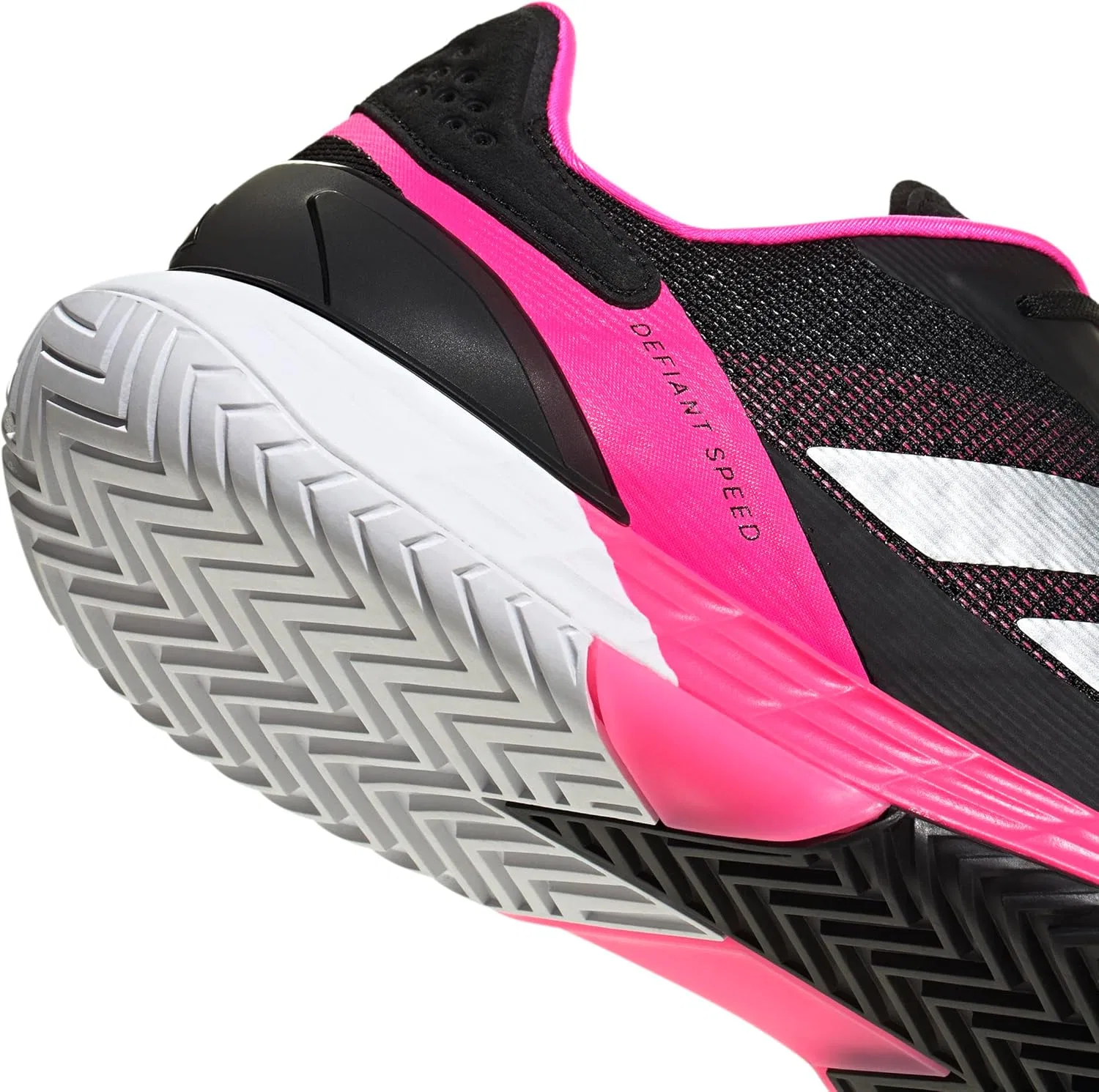 Кроссовки теннисные adidas Defiant Speed 2, Black/Silver Metallic/Lucid Pink — фото 2