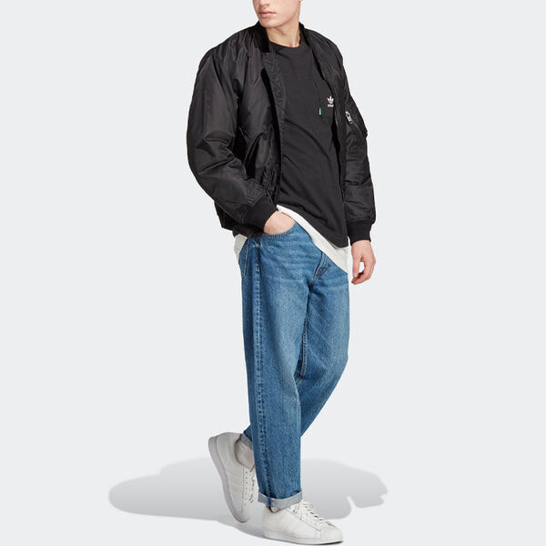 Футболка originals essentials+ made with hemp t-shirt 'black' Adidas, черный — фото 4