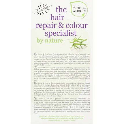 Color And Care Мокко Коричневый 3,50 унции, Hair Wonder By Nature — фото 2