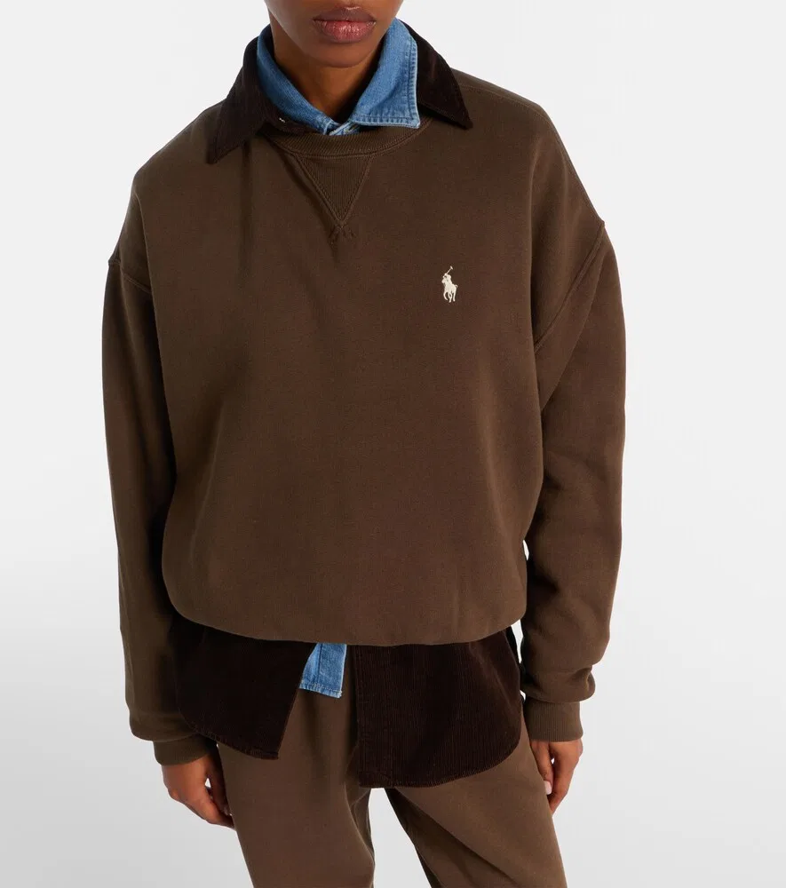 Толстовка из хлопкового трикотажа с логотипом Polo Ralph Lauren, коричневый — фото 3