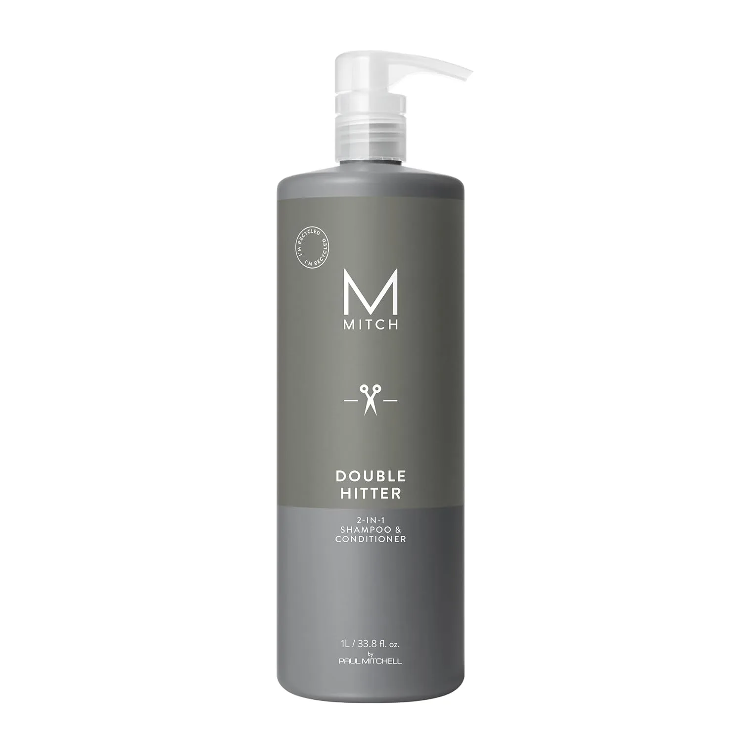 Шампунь и кондиционер MITCH by Paul Mitchell Double Hitter 2-в-1 для мужчин, подходит для всех типов волос. 1000 мл (1 шт.)