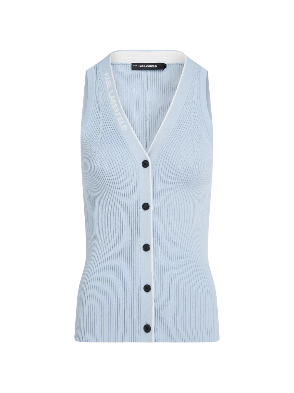 

Кардиган без рукавов с логотипом Karl Lagerfeld, синий