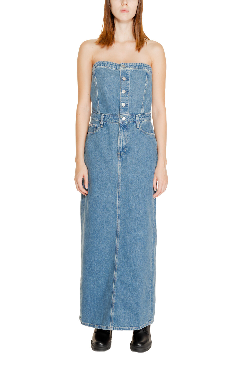 

Платье Calvin Klein Jeans джинсовое макси, синий