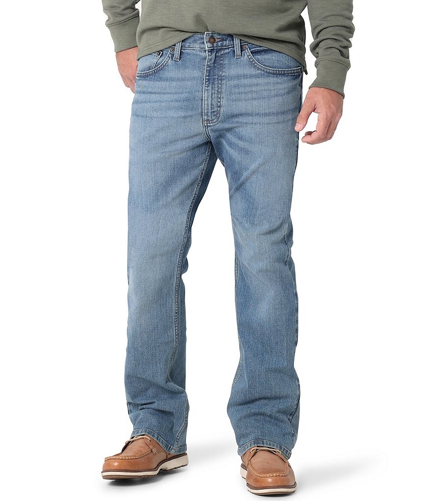 

Джинсы Wrangler свободного кроя из эластичного денима Bootcut, синий