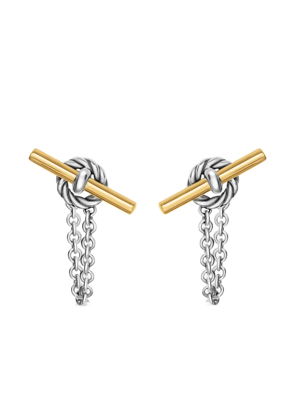 

Золотые серьги DY Mercer David Yurman, серебяный