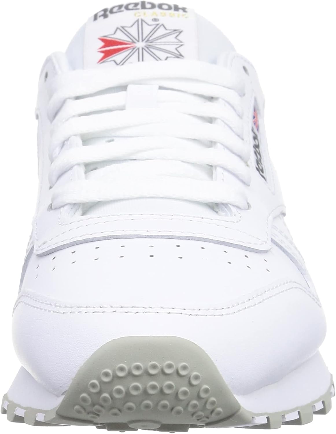 Классические кожаные кроссовки для взрослых, унисекс V1 Reebok, белый/серый — фото 2