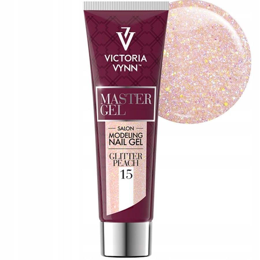 

Акриловый гель с частицами Victoria Vynn Master Gel, 15 блесток, персиковый, 60 г