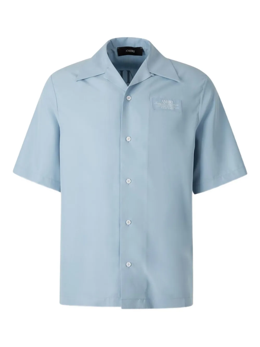 

Рубашка с короткими рукавами и нашивкой-логотипом Amiri, синий