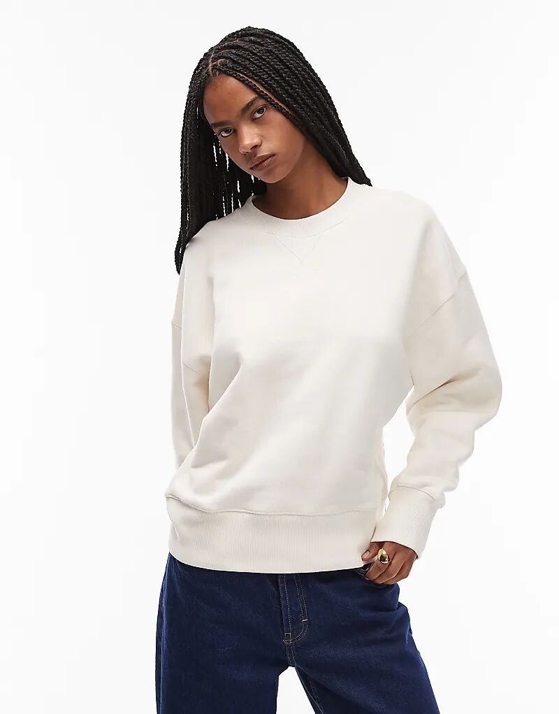 

Толстовка ARKET из плотной махровой ткани свободного кроя цвета «кремовый»