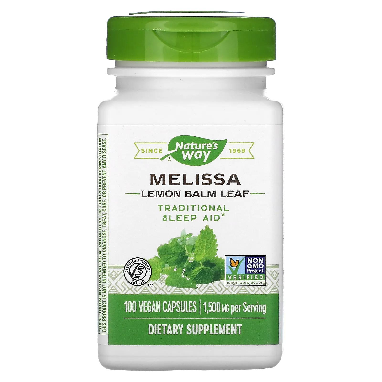 

Nature's Way Melissa 500 mg 100 Vegetarian Capsules