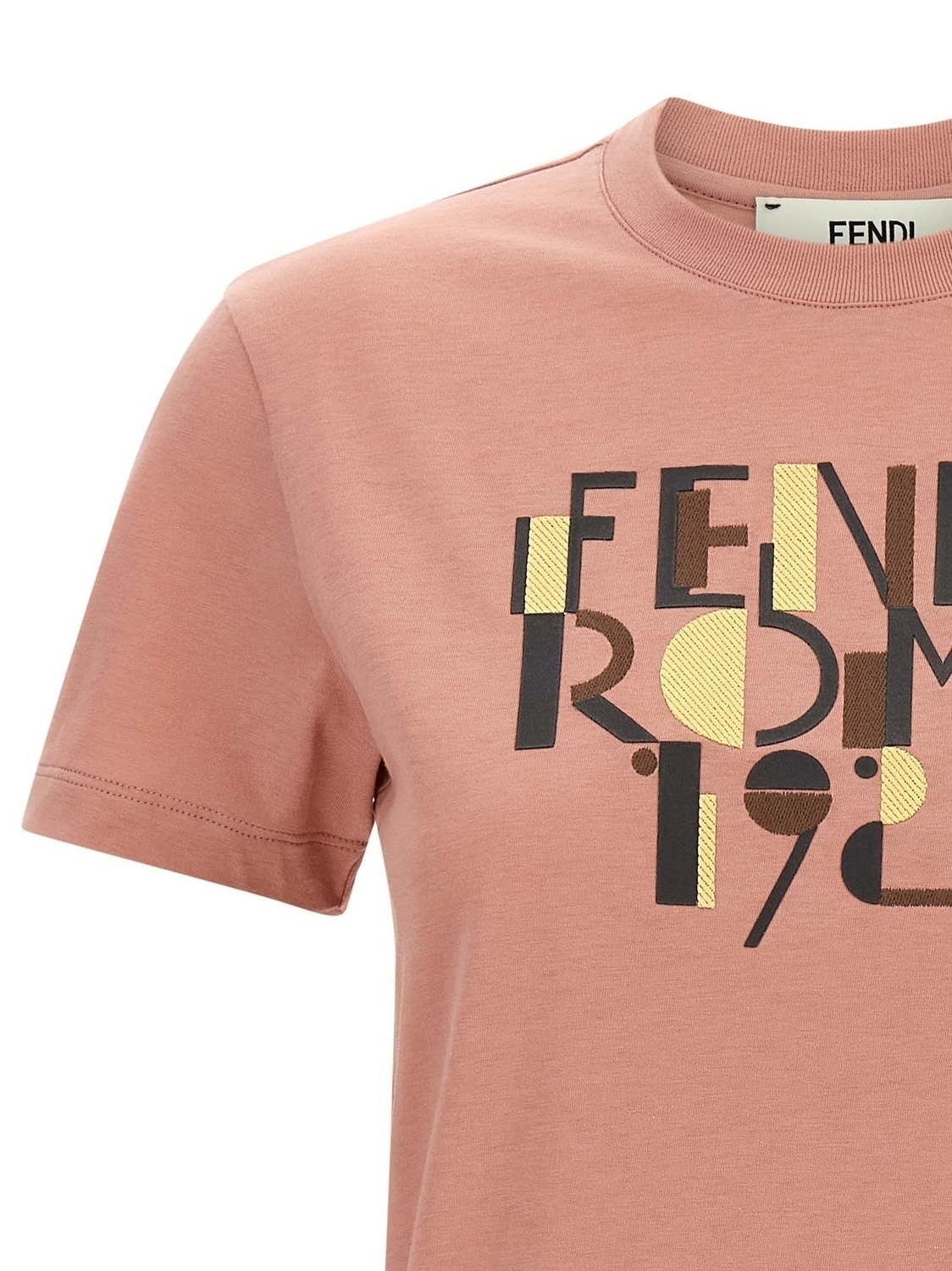 Футболка «Fendi Roma 1925» FENDI, розовый — фото 3