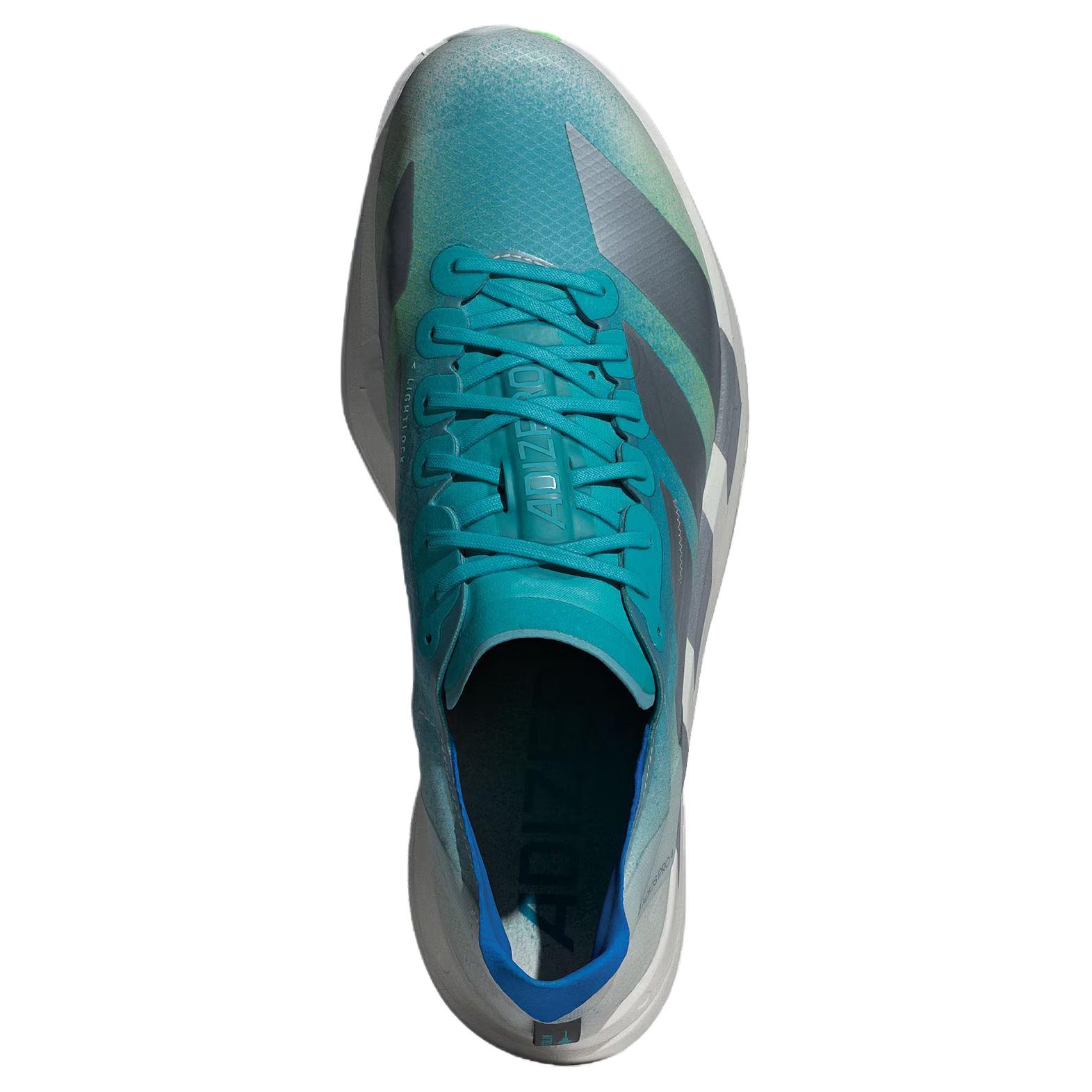 Adidas Adizero Adios Pro 4 Racing кроссовки для бега мужские Aqua Green — фото 4
