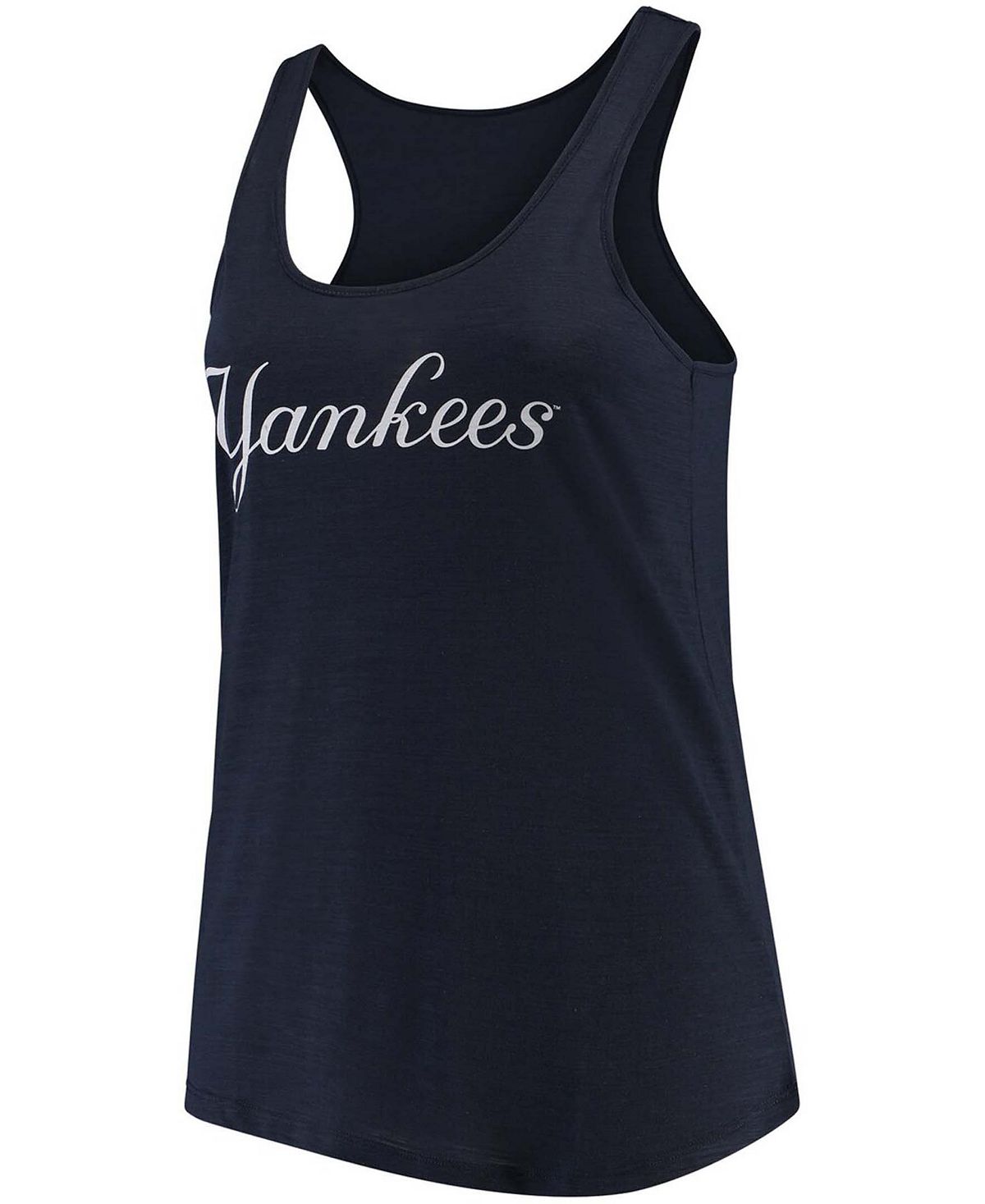 

Женская темно-синяя майка больших размеров New York Yankees Swing For The Fences Racerback Soft As A Grape, темно-синий