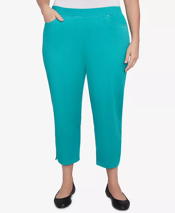 

Брюки-капри больших размеров Nantucket Tailored Tulip Hem Alfred Dunner, зеленый