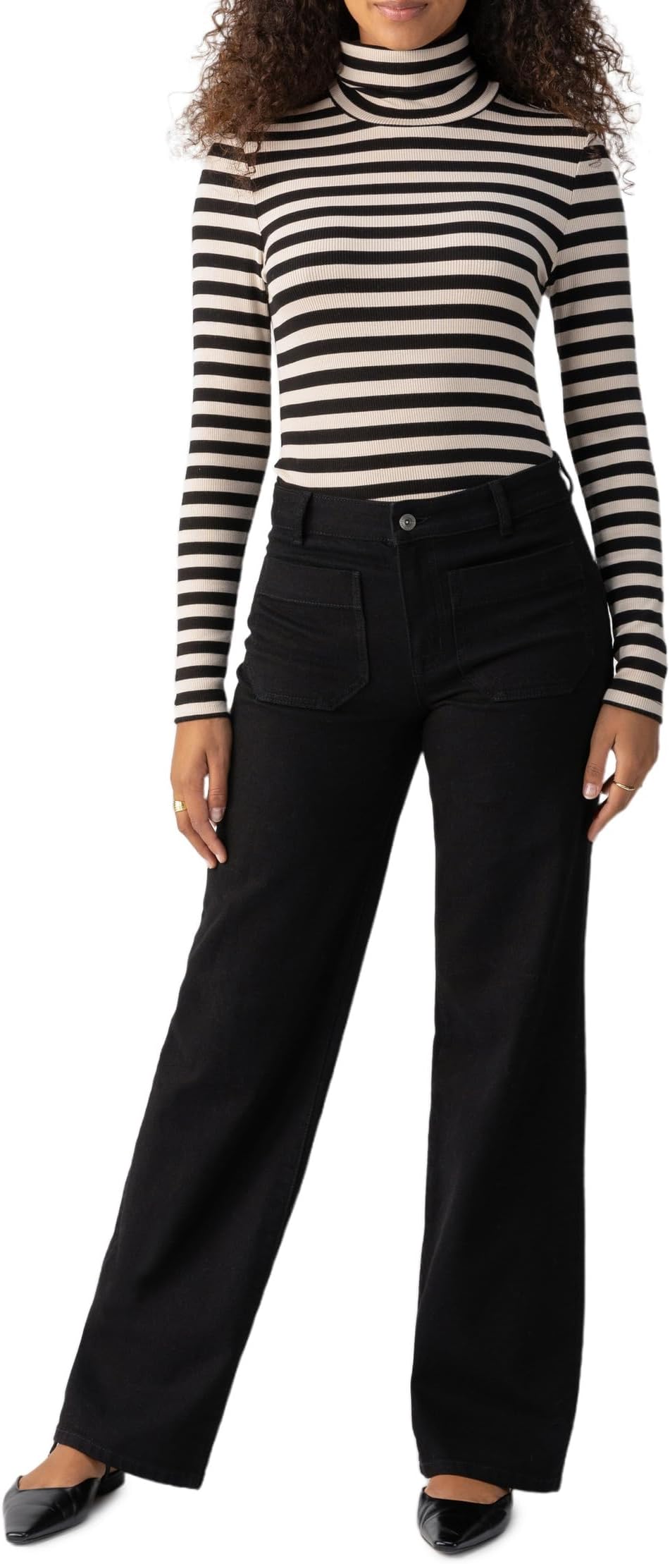 

Свитер Sanctuary Essential Turtleneck, цвет T.Almond/Blk Multi Stripe