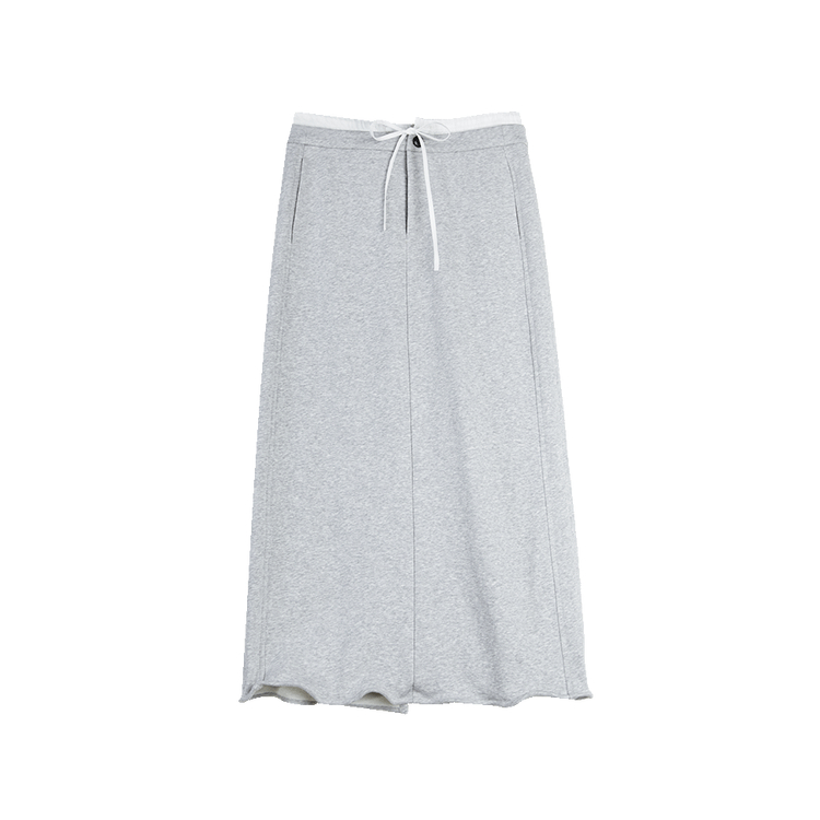 

ELLE Повседневная длинная юбка для женщин, светло-серая, умеренная длина