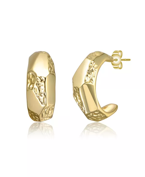 

Серьги-Кольца геометрической формы с покрытием из 14-каратного золота Rachel Glauber, gold