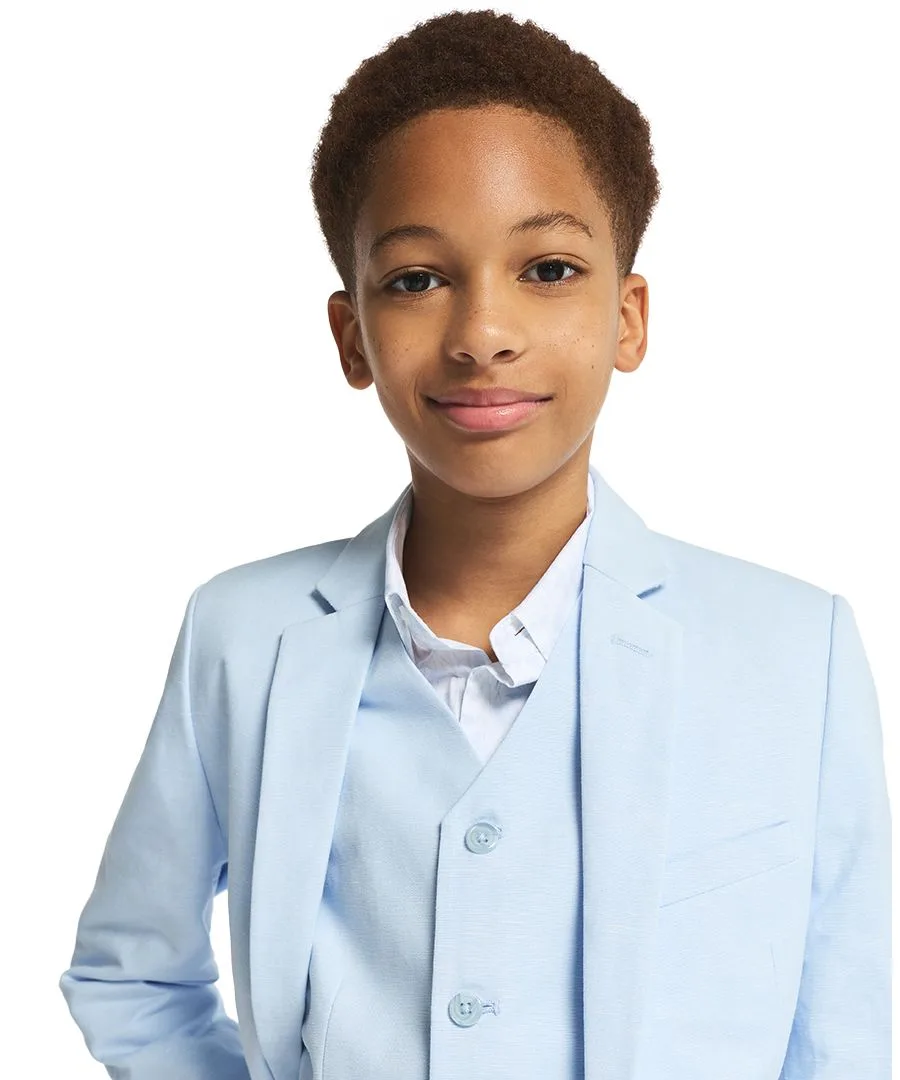Пиджак из смесовой льняной ткани для мальчиков (8-20 лет) Calvin Klein, Ice Bay — фото 3