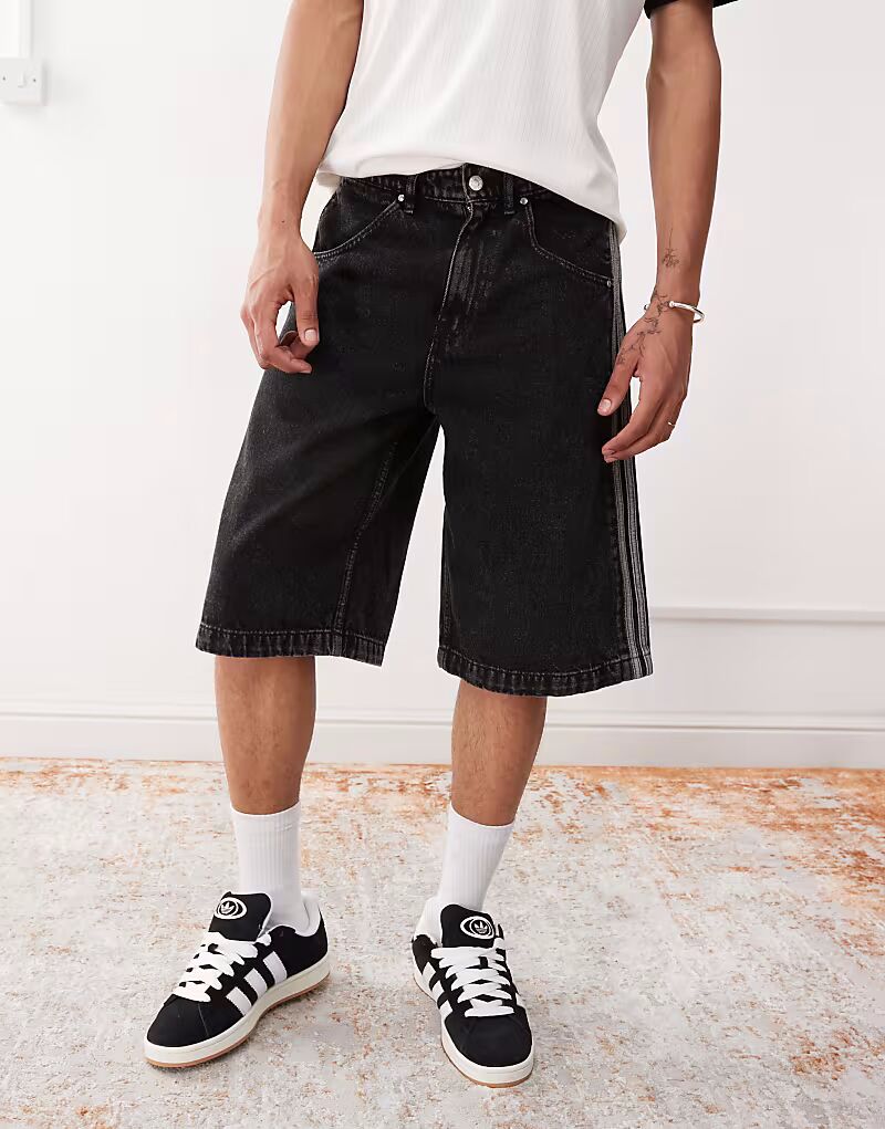 

Джинсовые шорты Adidas Originals Firebird черного цвета