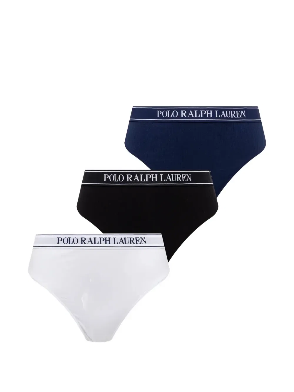 Трусы в рубчик с поясом с логотипом (комплект из трех штук) POLO RALPH LAUREN, синий