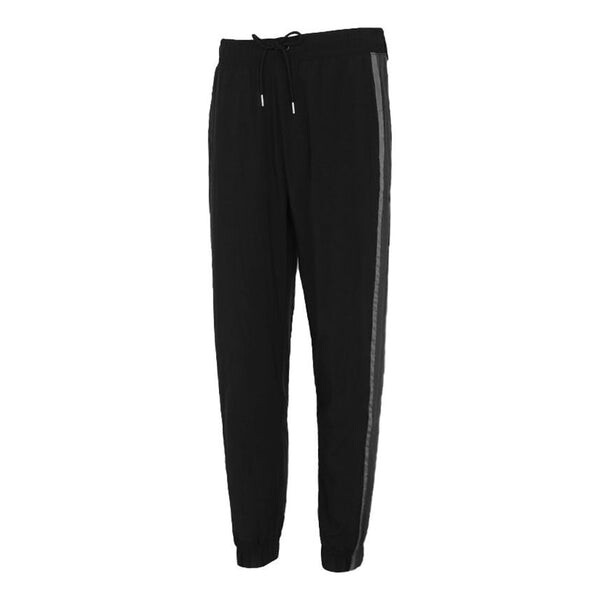 

Брюки side splicing running sports woven bundle feet pants black Nike, черный