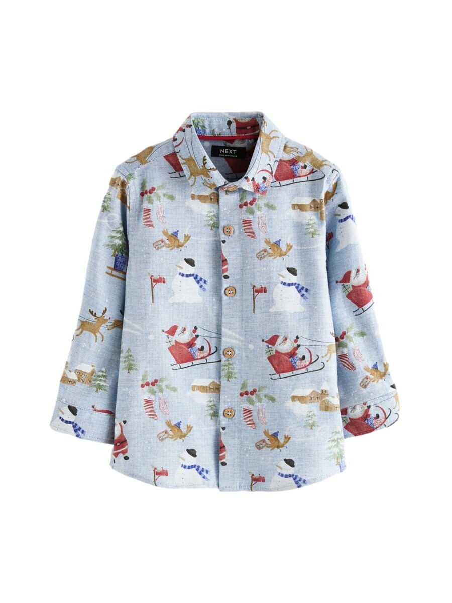 

Рубашка на пуговицах Next Regular fit Button Up Shirt, синий