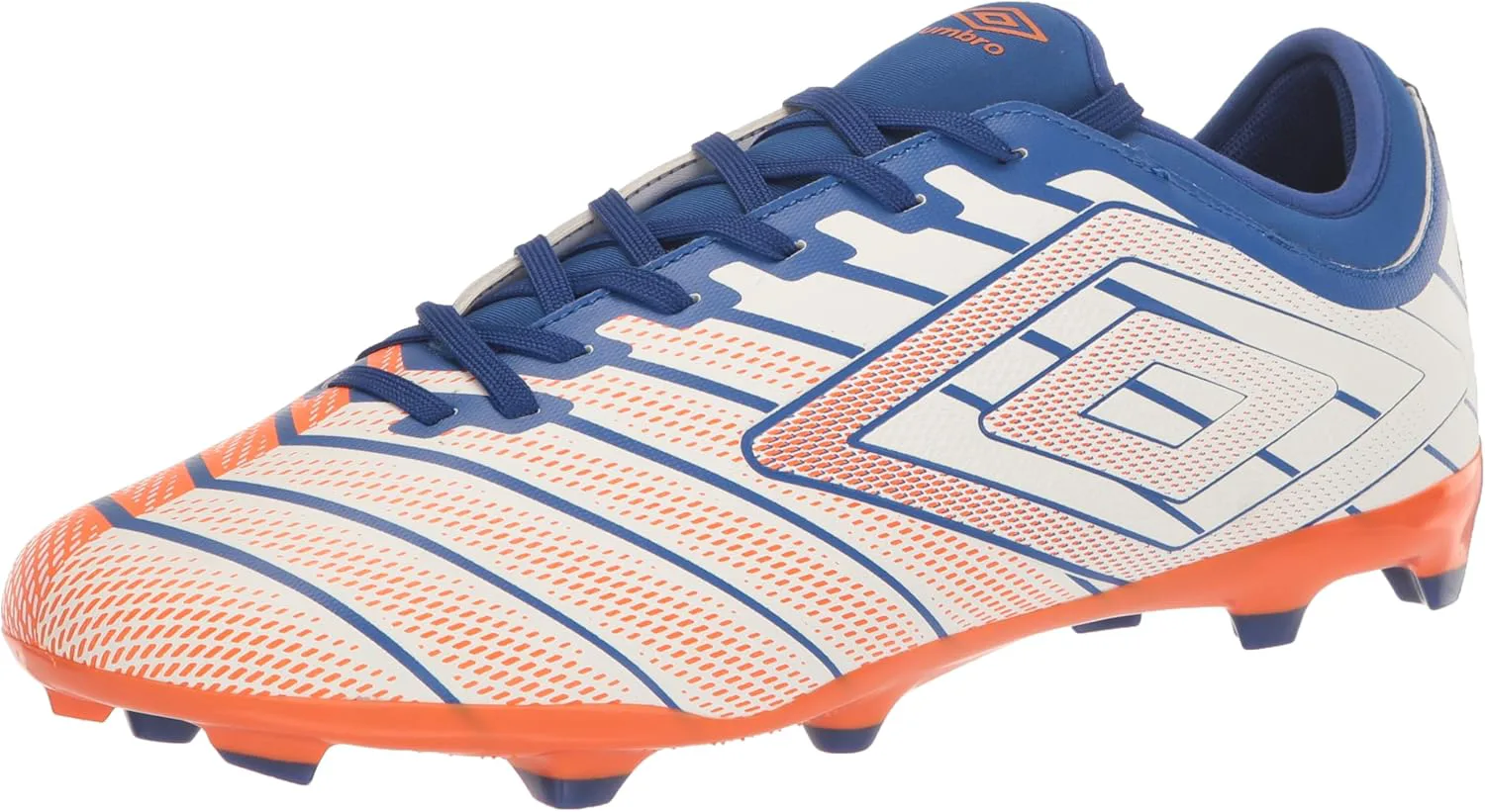 Футбольные бутсы Umbro Men's Velocita Elixir Club Fg, белый/оранжевый/синий — фото 3