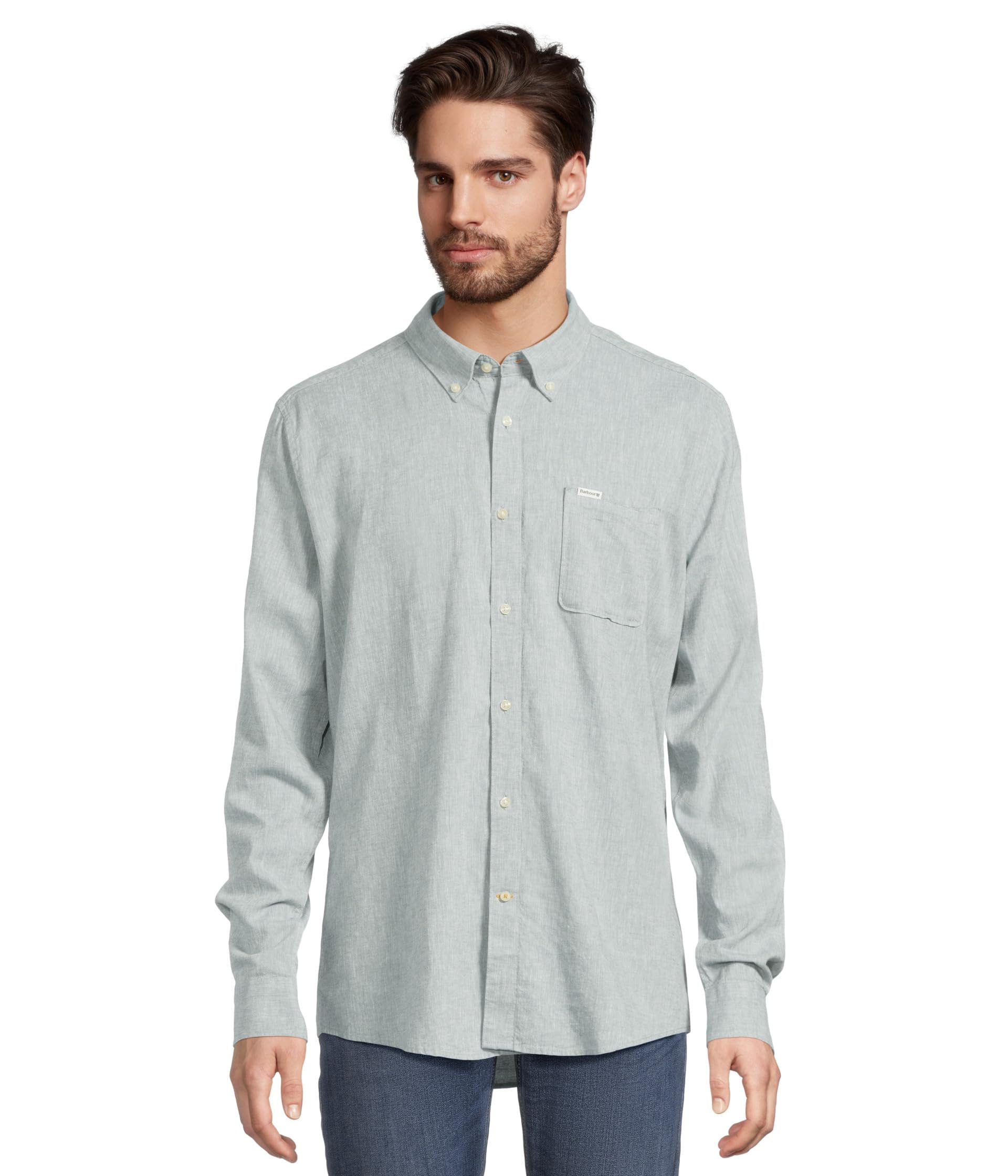 

Рубашка Barbour Nelson Tailored Shirt, цвет Lead