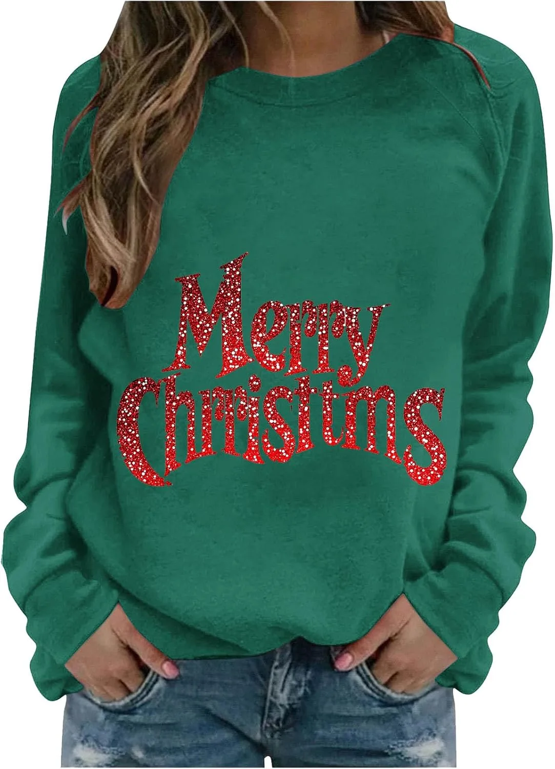 

Свитшот Merry Christmas для женщин с принтом