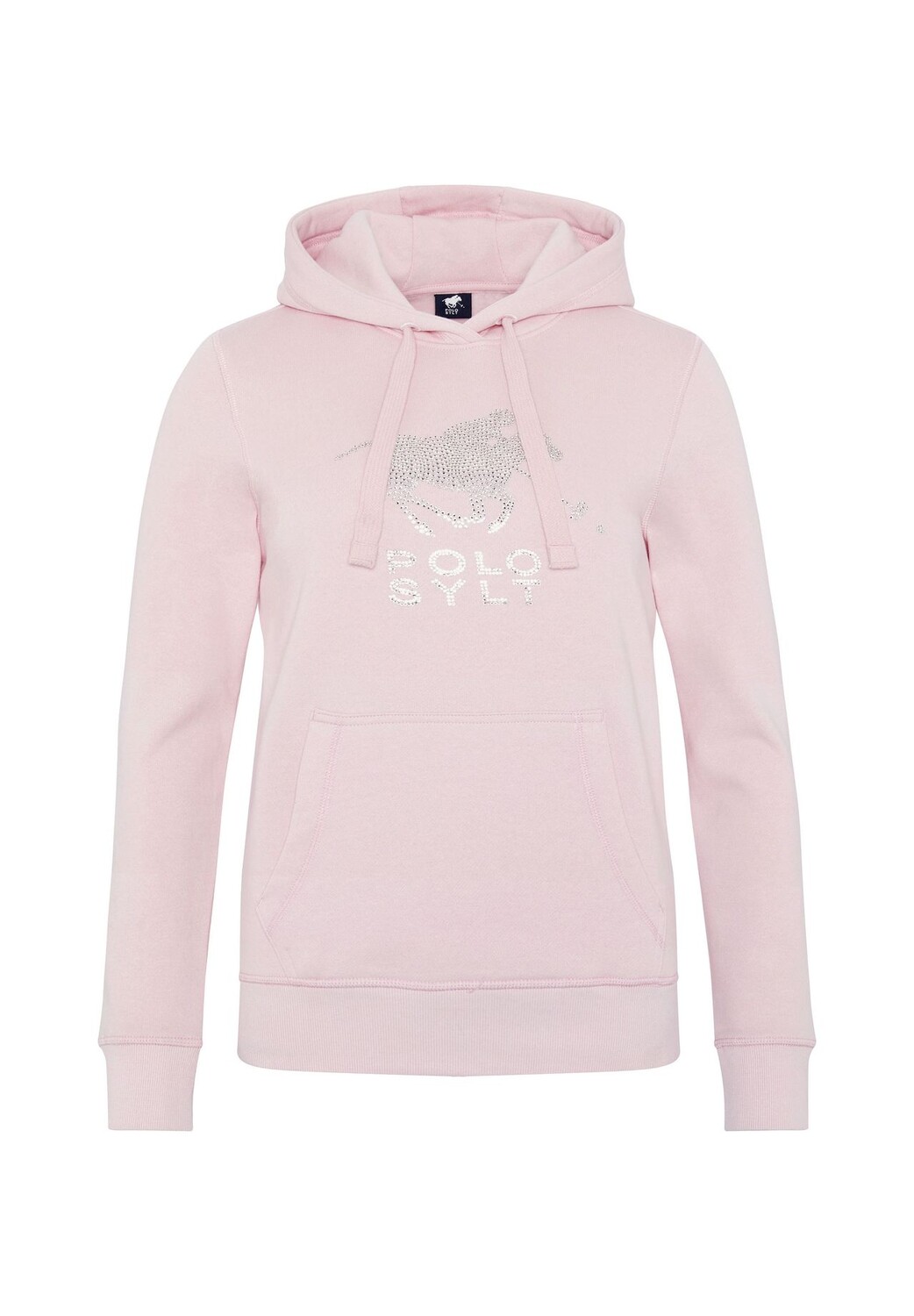 

Толстовка с капюшоном спортивного дизайна с блестками POLO SYLT, цвет Pink Lady