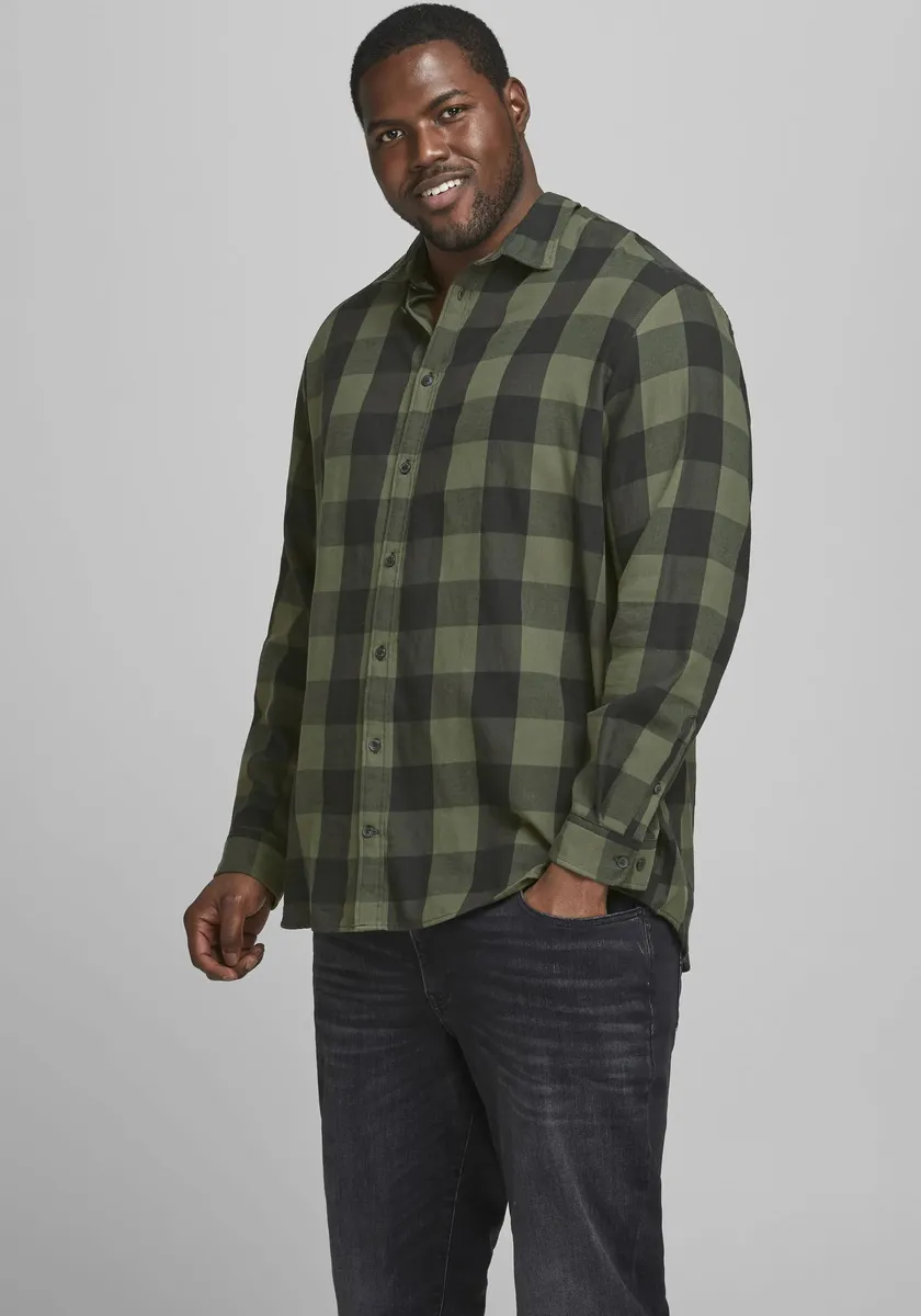 

Рубашка в клетку Jack & Jones PlusSize "GINGHAM TWILL SHIRT", до размера 6XL, зеленый