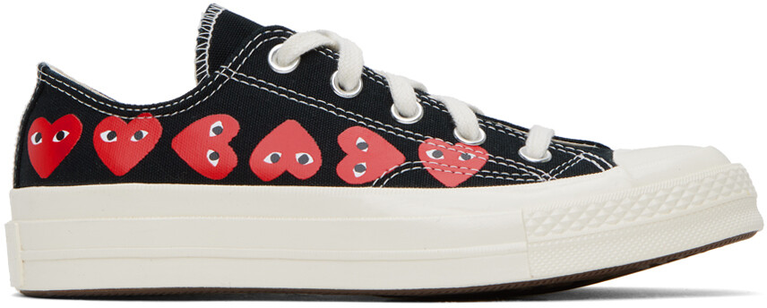 

Черные кроссовки Converse Edition Chuck 70 с разноцветными сердечками Comme Des Garcons, цвет Black, Черный, Черные кроссовки Converse Edition Chuck 70 с разноцветными сердечками Comme Des Garcons, цвет Black