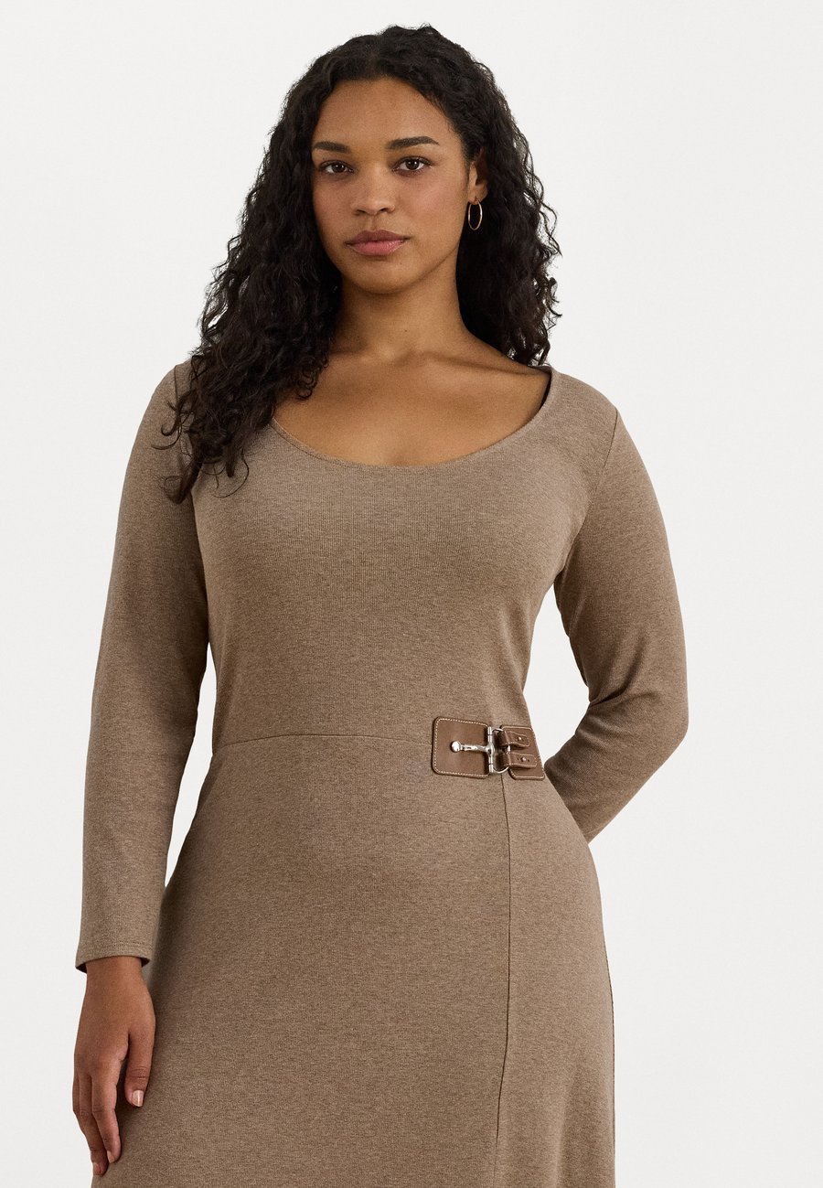 

Платье Lauren Ralph Lauren Woman JENARO-ELBOW SLEEVE-DAY DRESS, Adirondack Heather/Light Brown