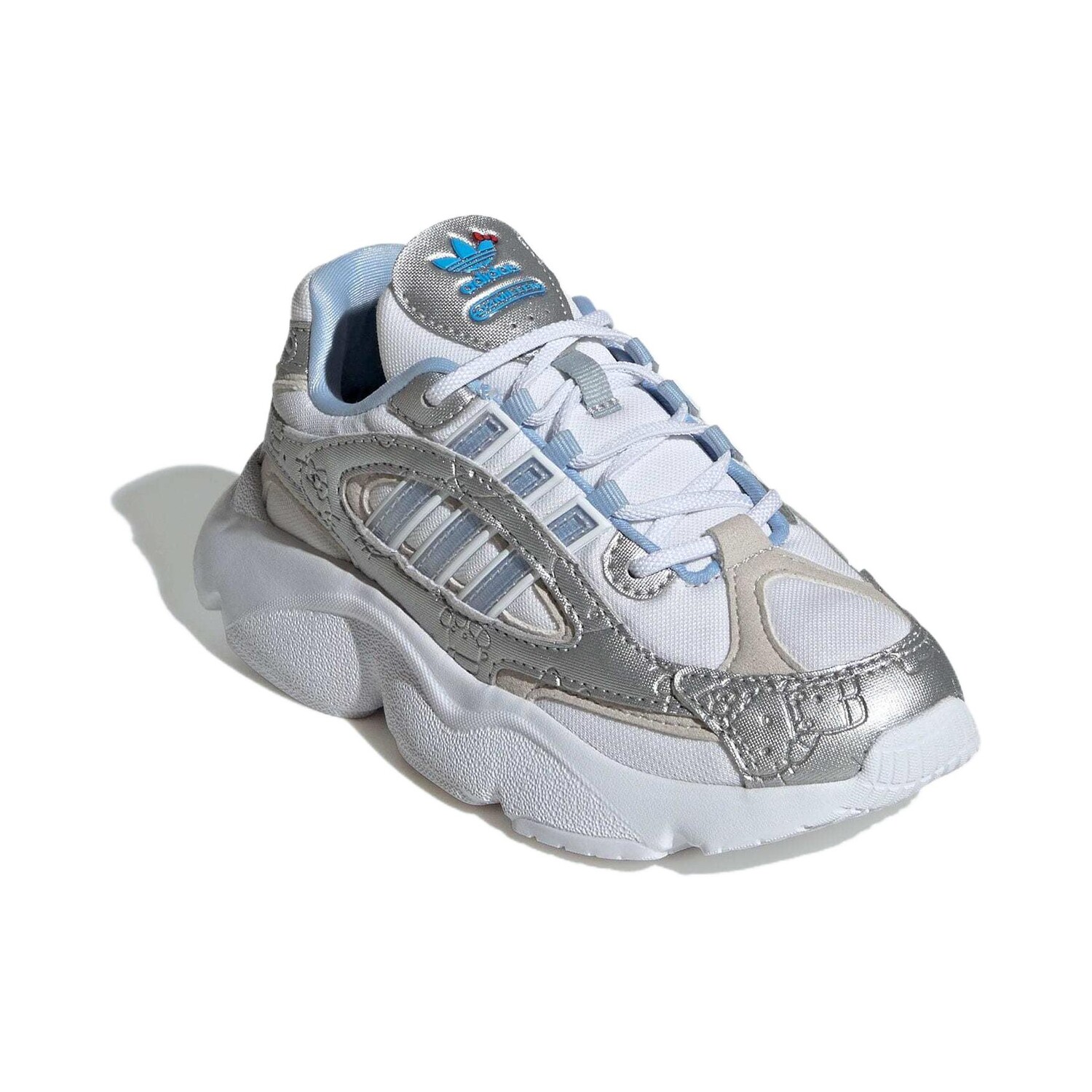 Кроссовки adidas Ozmillen  Hello Kitty X  Elastic Lace C 'White Glow Blue Grey', белый/ярко-желтый/синий — фото 3