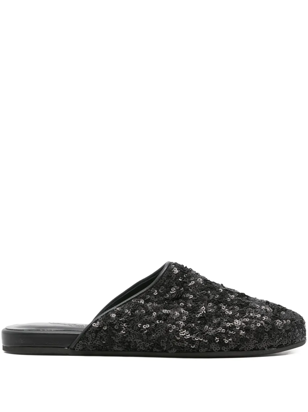Лоферы-мюли The Slipper с пайетками Ancient Greek Sandals, черный