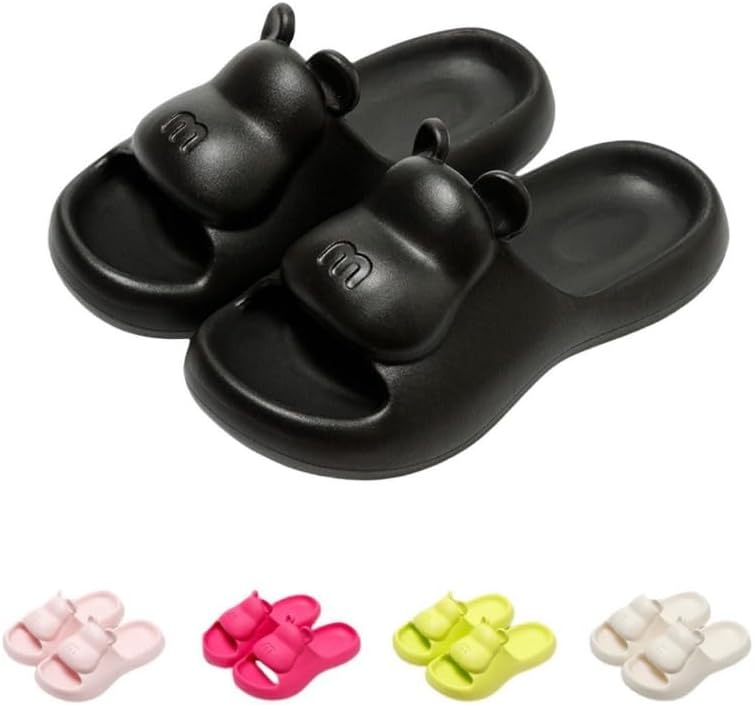 

Милые шлепанцы в виде медвежонка Albiva, черный